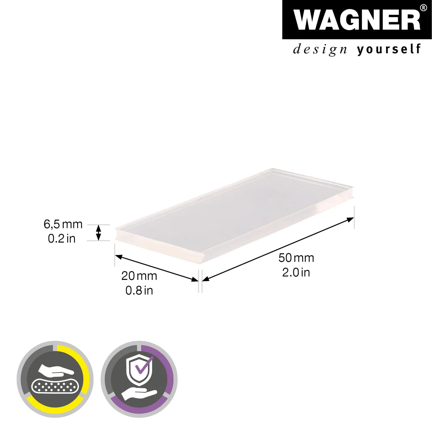 Wagner 15315299 EH 3152 paracolpi silicone 20x50 mm trasparenti