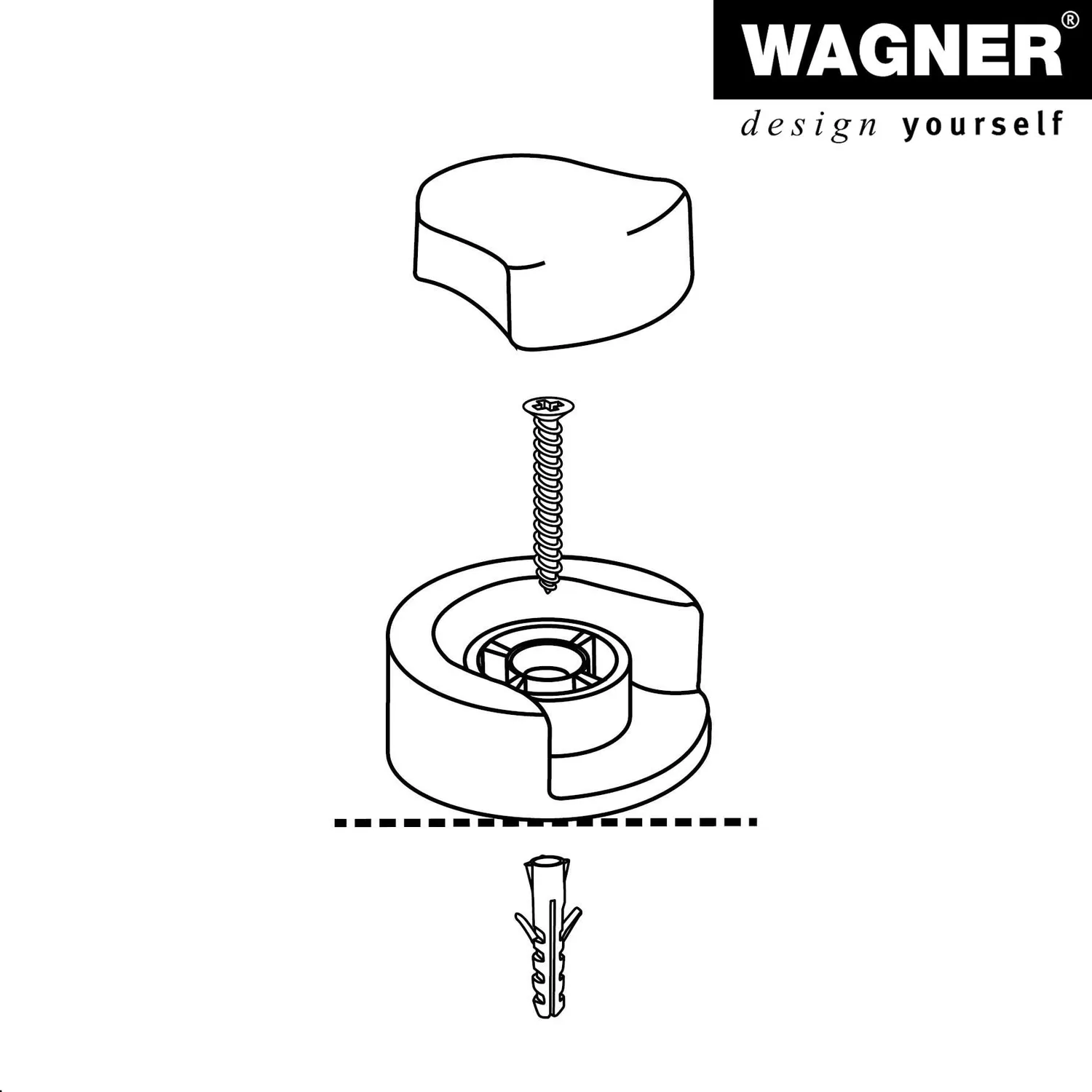 Wagner Design 15517311 fermaporta zinco inox 38x40mm