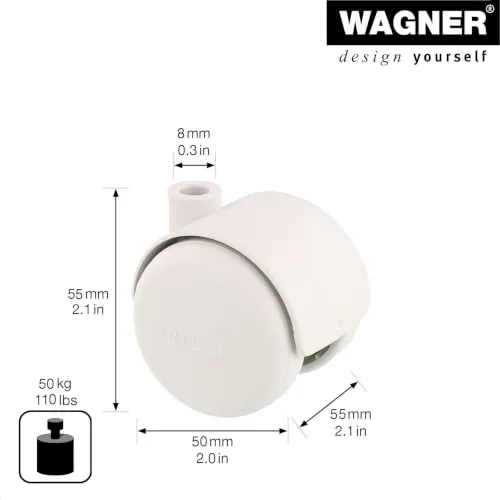 Wagner Design RO 6005 rotella doppia dura bianca 1 pz