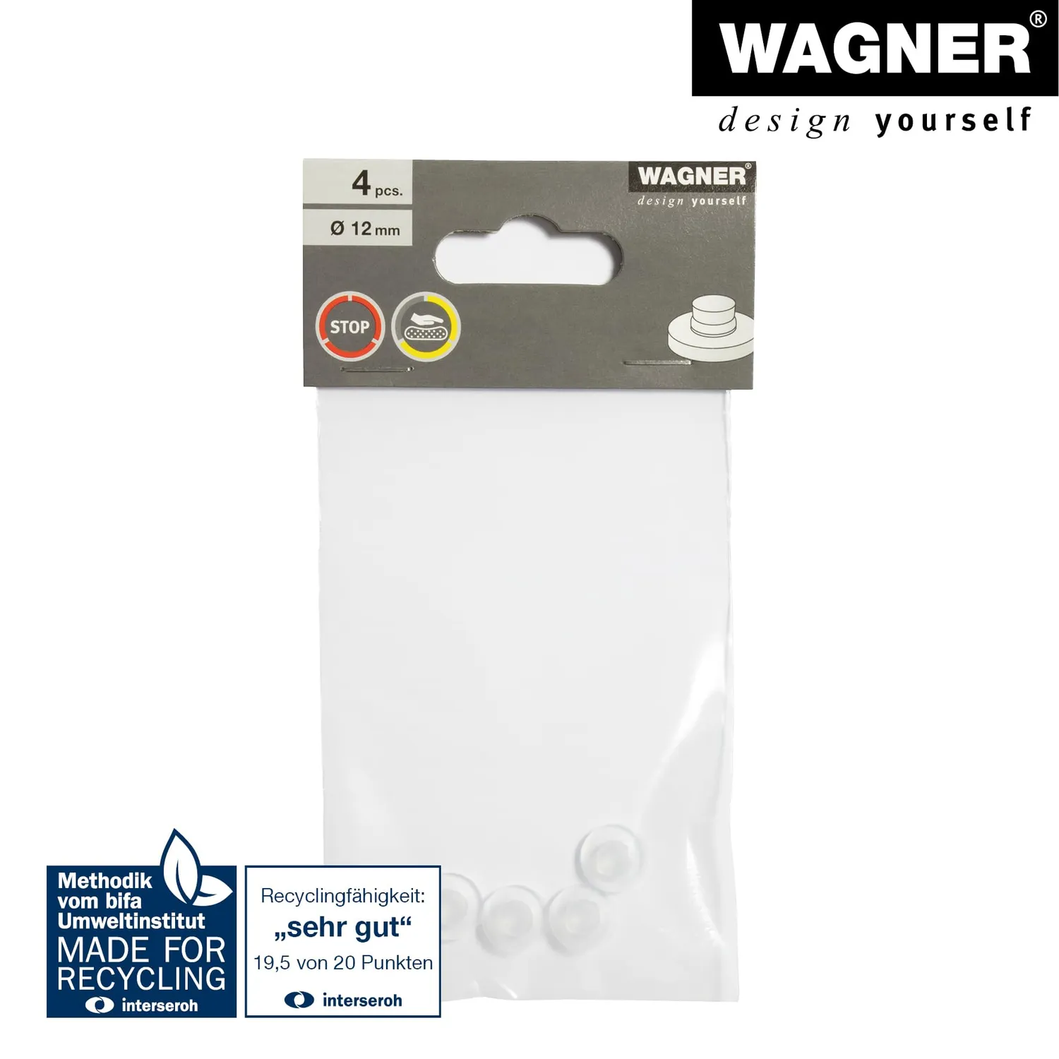 Wagner EH 2212 tamponi elastici 4 pezzi trasparente