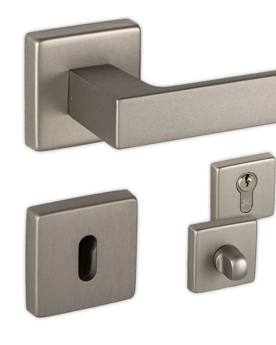 Gedotec Push 1317 maniglia porta BB argento set interno