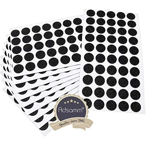Adsamm ultrasottili ø16 mm feltrini neri 500 pz 1,5 mm