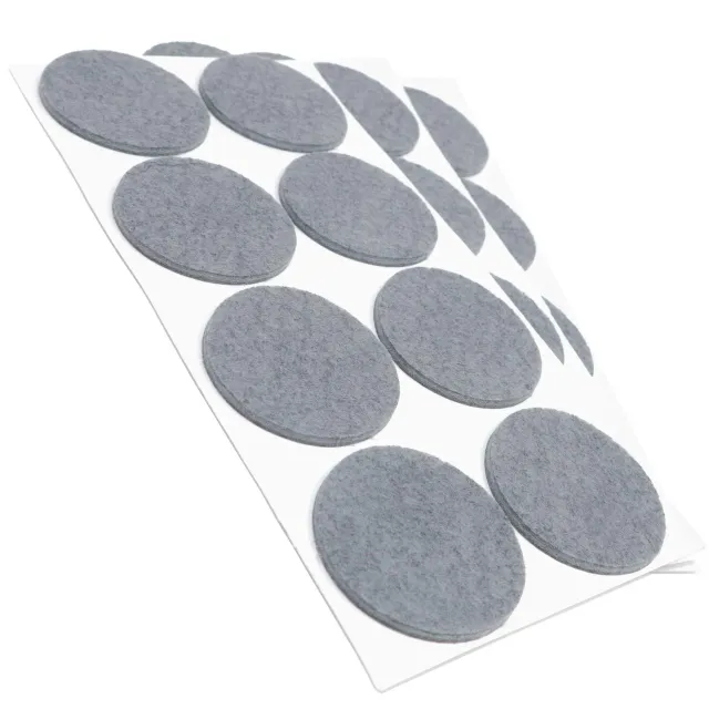 Adsamm feltrini autoadesivi Ø50mm grigi 24 pezzi feltro
