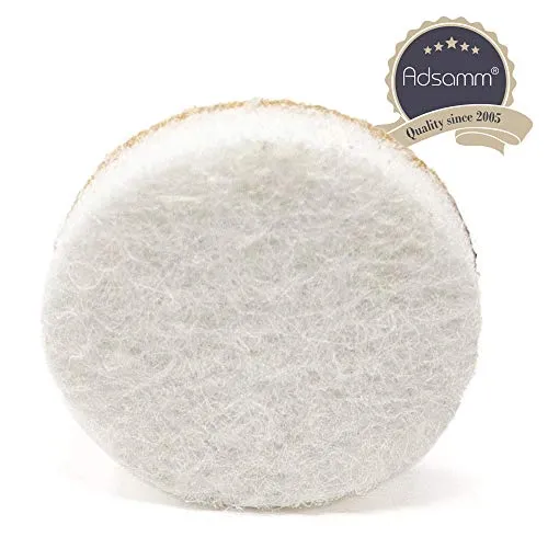 Adsamm Feltrini Adesivi Bianchi 22 mm 16 Pezzi 5,5 mm