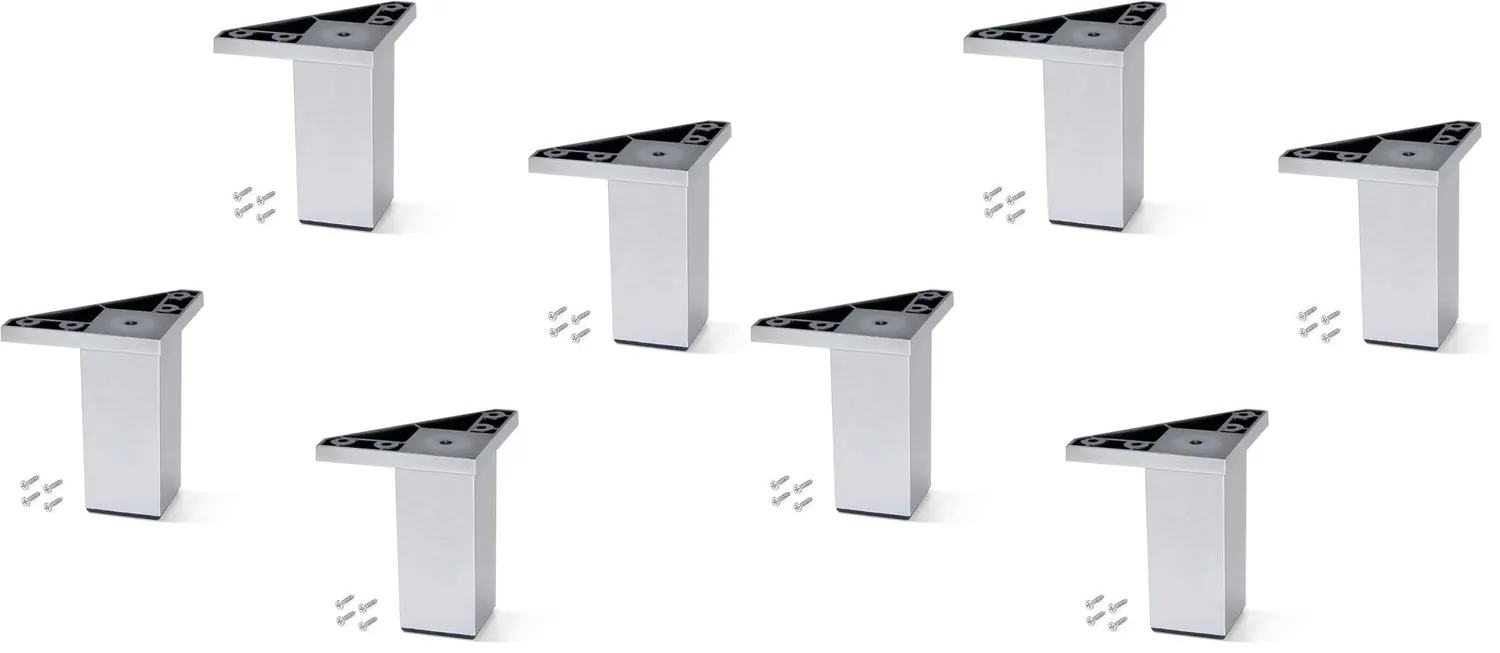 Emuca piedini cucina H 80 mm alluminio set 4 pezzi