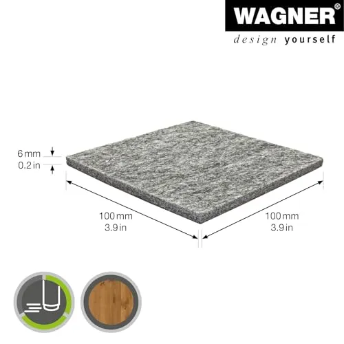 Wagner Big Pads 15120099 feltro 100x100 mm grigio