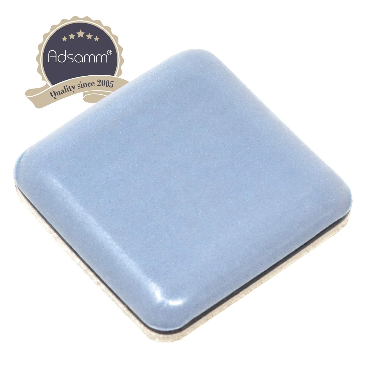 Adsamm Pattini PTFE 30x30 mm 4 Pezzi Quadrati Grigi Autoadesivi