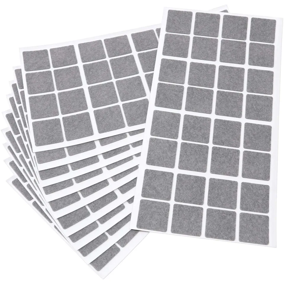 Adsamm feltrini autoadesivi quadrati 25x25 mm grigio 320 pezzi fini