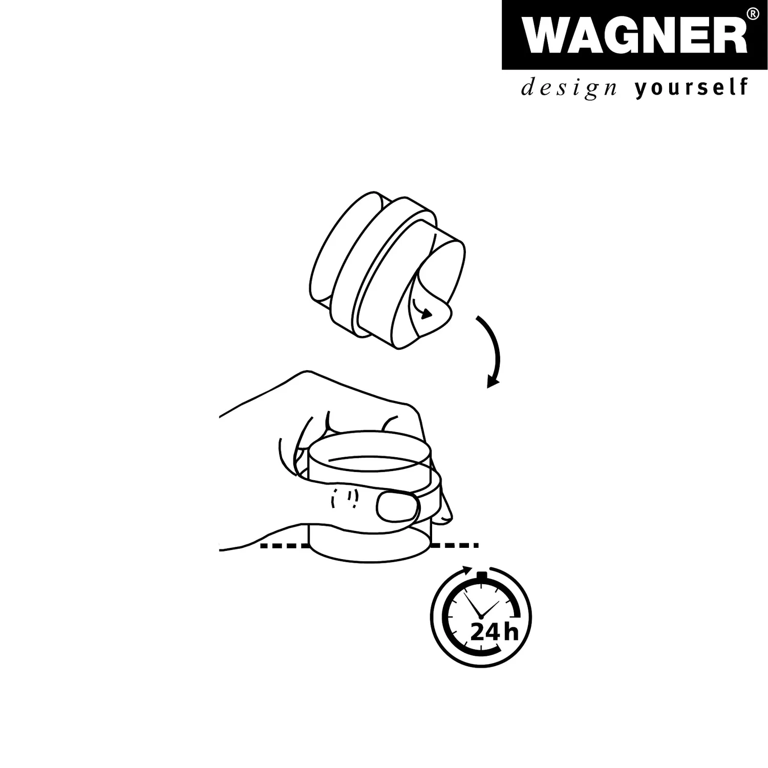Wagner Clear Pink fermaporta pavimento rosa trasparente 38 mm