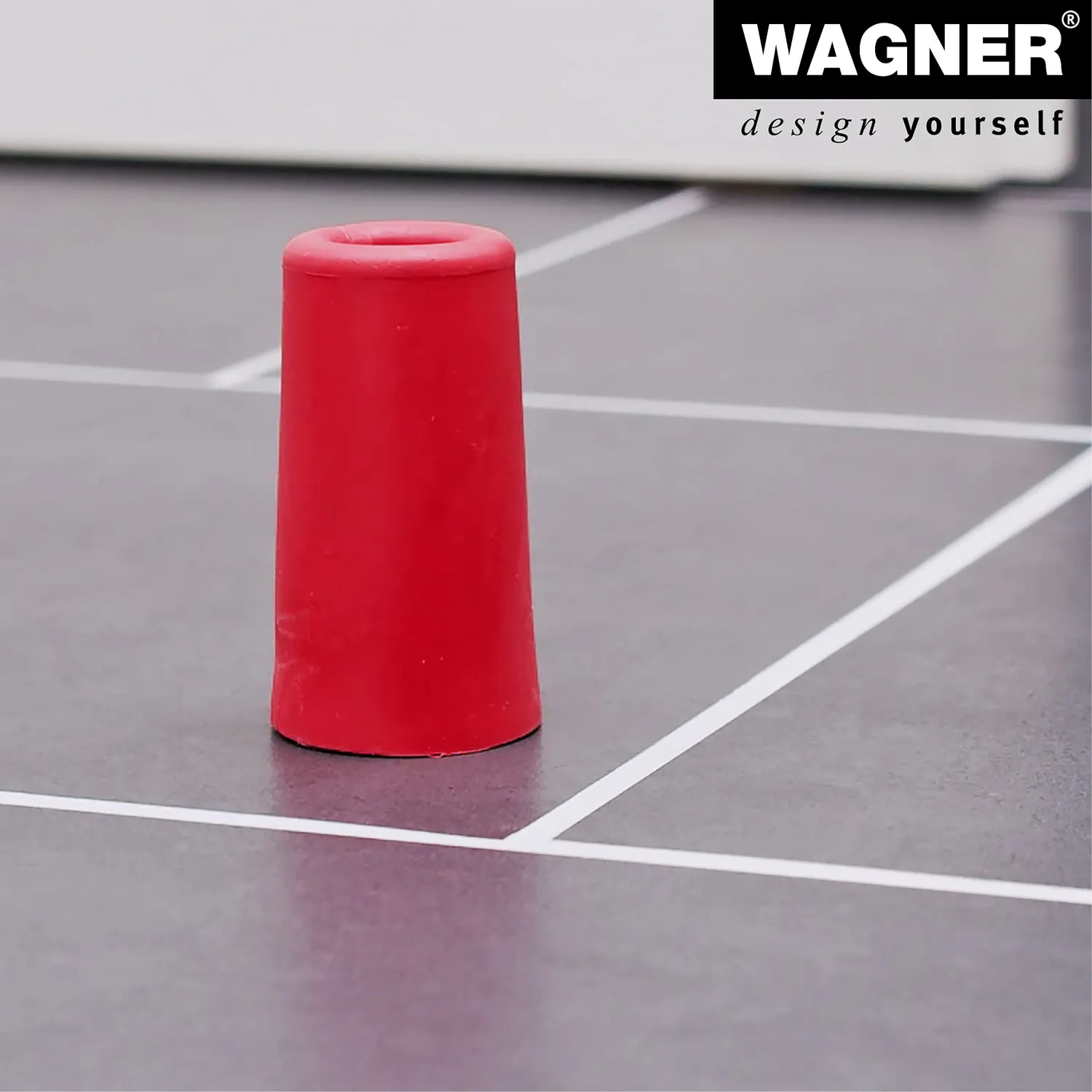 Wagner Vulcano Big 15207121 fermaporta rosso Ø40x73 mm gomma