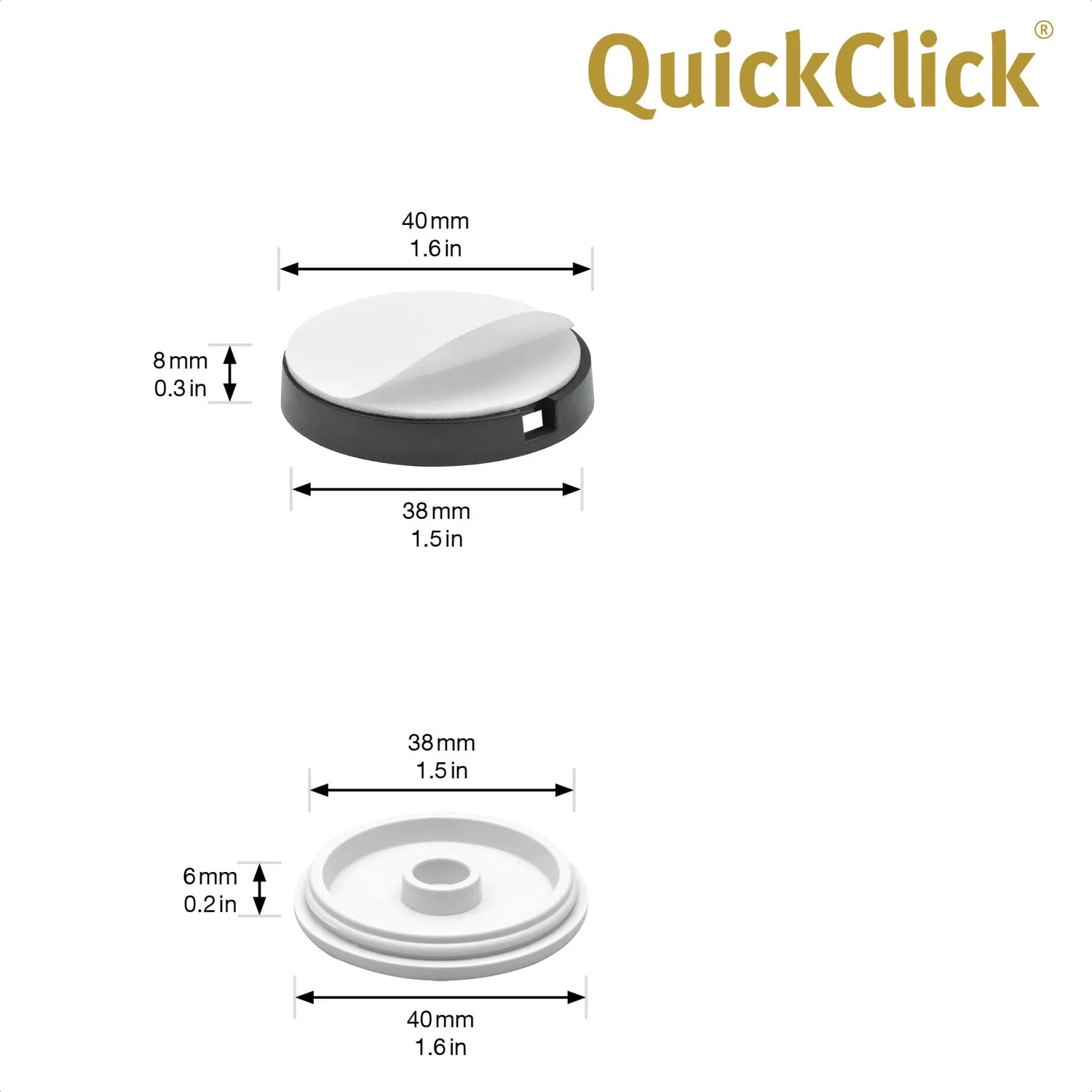 WAGNER QuickClick Pattini Mobili Ø 40 mm Set 4 Pezzi
