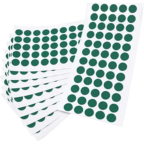 Adsamm feltrini autoadesivi rotondi 14 mm verde 600 pezzi ultrasottili