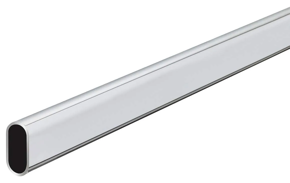 Gedotec supporto centrale tubo ovale 30x15 mm acciaio cromato 1 pz