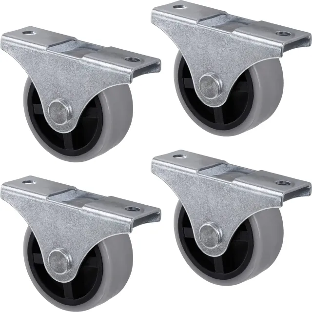 Gedotec Castor rotelle grigie 25mm senza freno set 4 pezzi