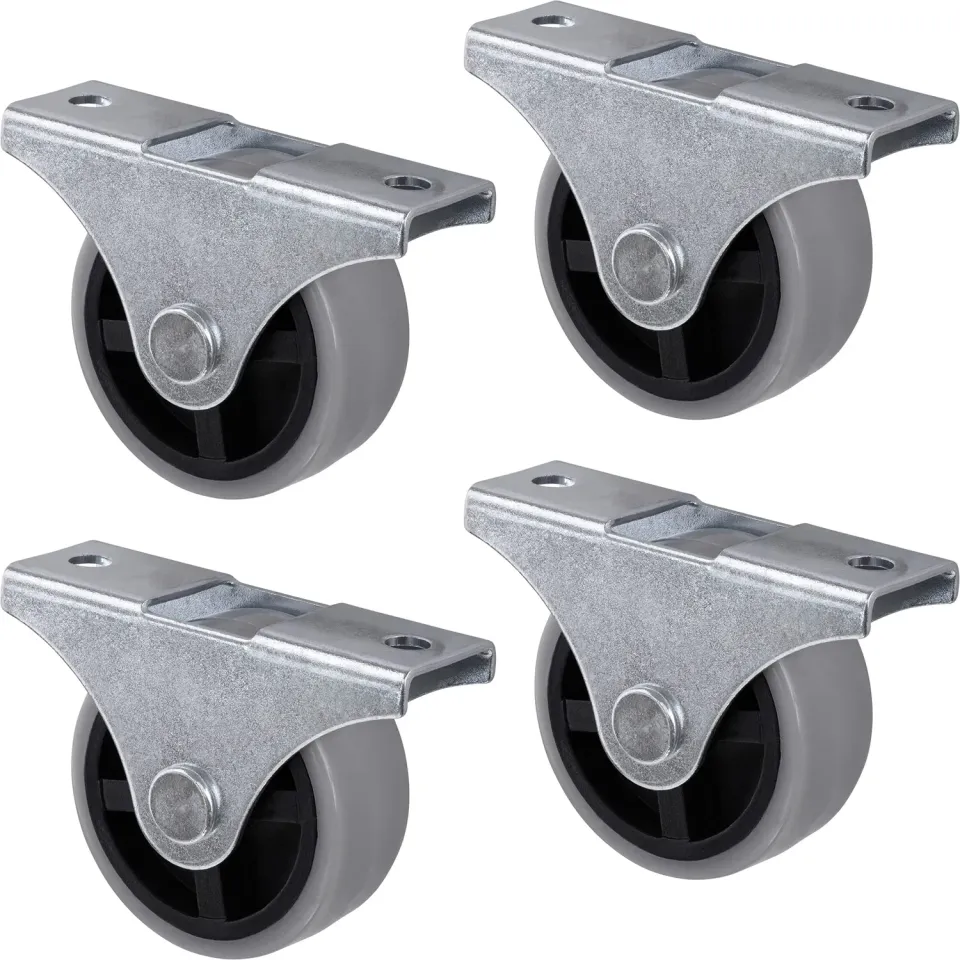Gedotec Castor rotelle grigie 25mm senza freno set 4 pezzi