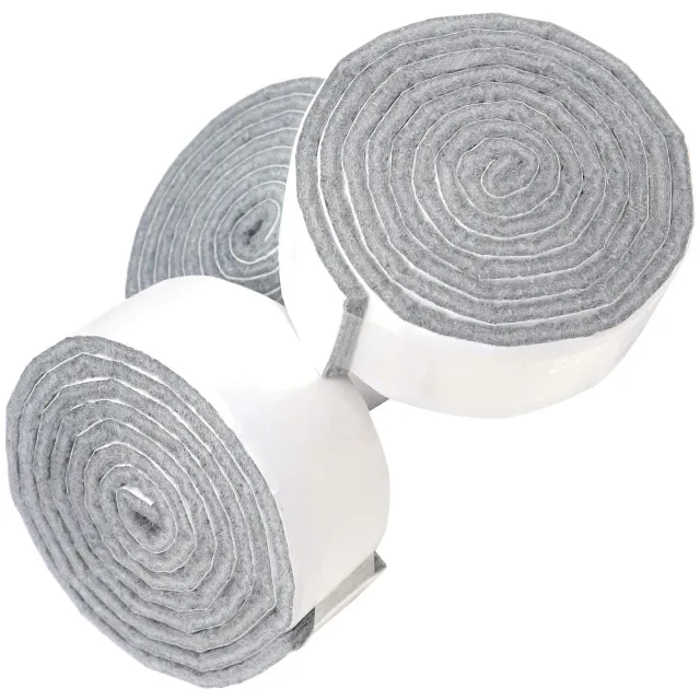Adsamm Nastro Feltro Adesivo Grigio 29x1000 mm 3 Rotoli