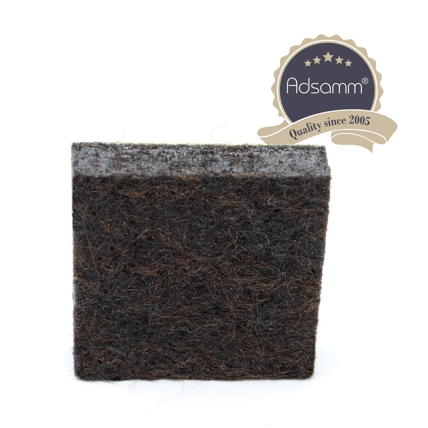 Adsamm feltrini autoadesivi 20x20 mm marroni 16 pezzi 5,5 mm