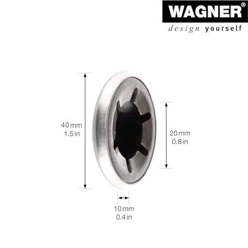 Wagner RO 0419 tappo chiusura assi 20 mm 2 pezzi acciaio