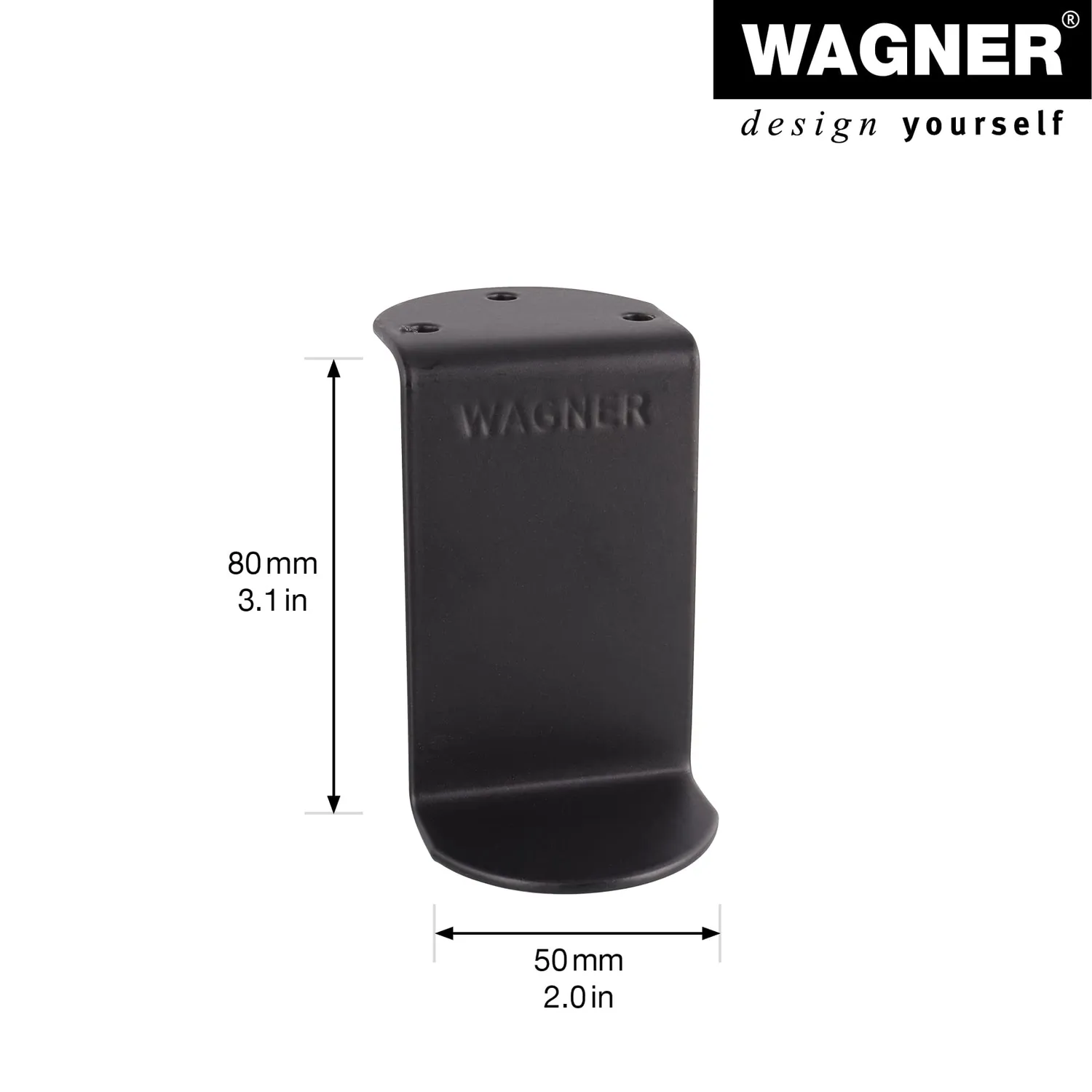 Wagner Z-Style 12018001 gamba mobili nera 8 cm