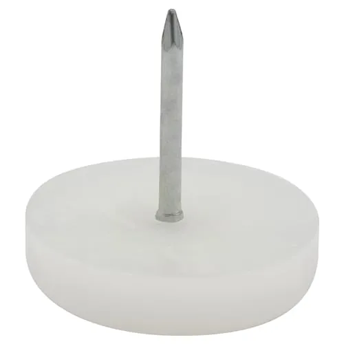 Wagner EH 0926 15092699 pattini plastica bianchi 25mm 4 pezzi chiodo