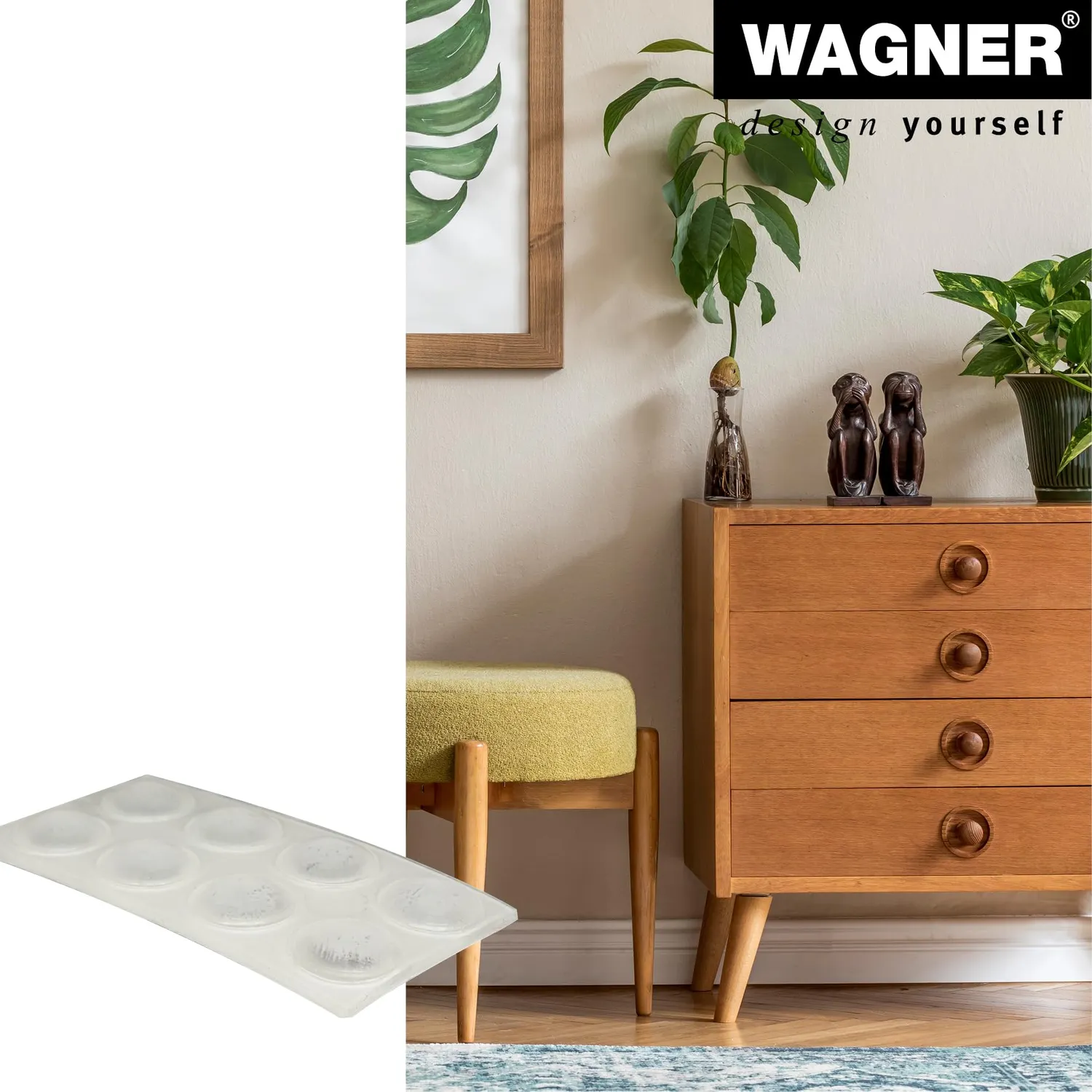 Wagner 15301399 EH 3013 paracolpi elastici trasparenti 24pz