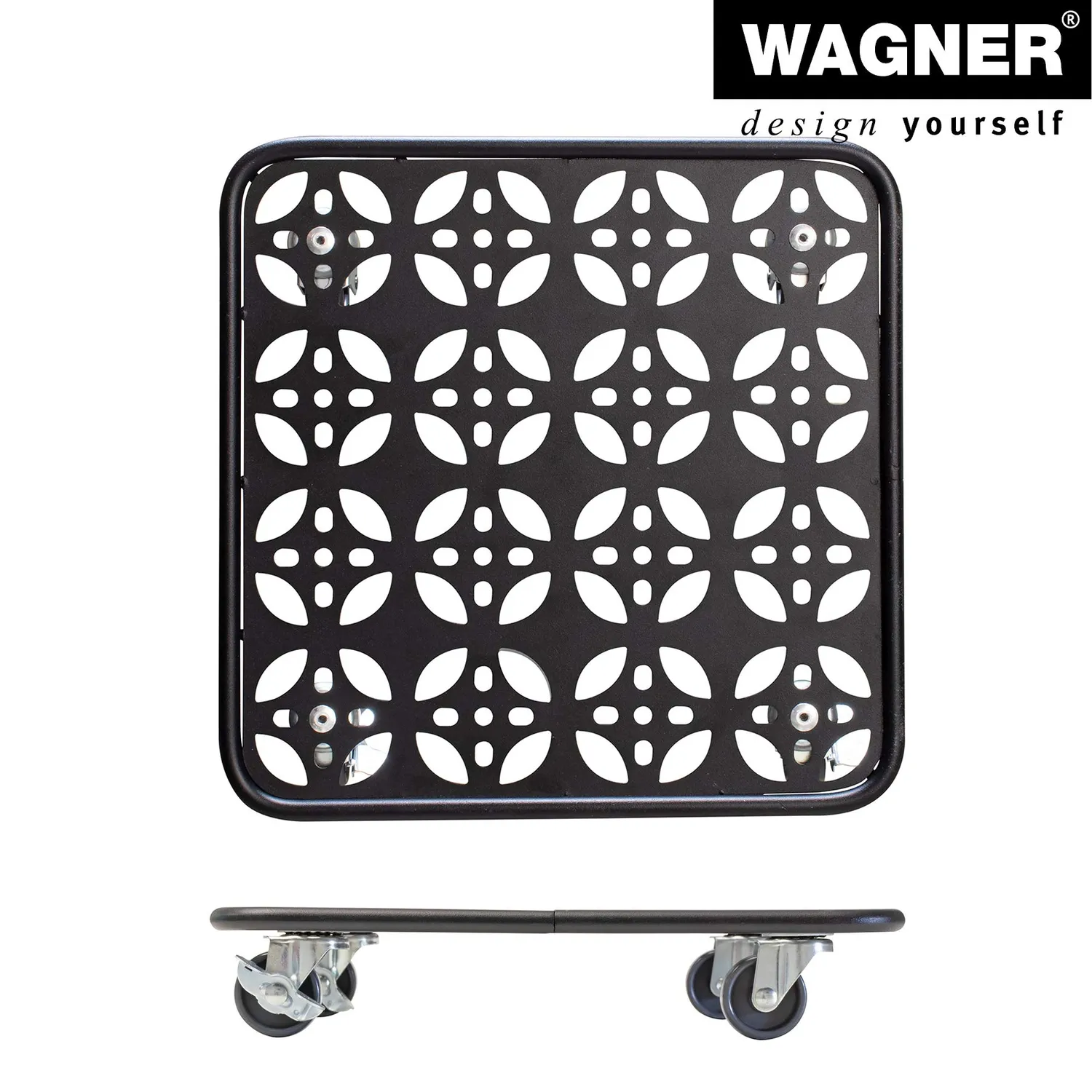 Wagner Black Flower carrello piante 30x30 cm nero 60 kg