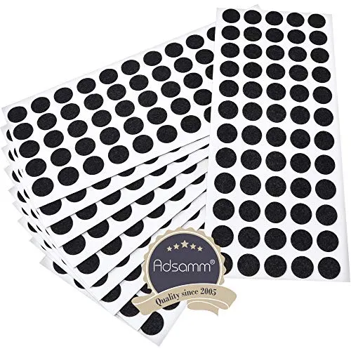 Adsamm feltrini ultrasottili Ø 14 mm neri 600 pezzi 1,5 mm