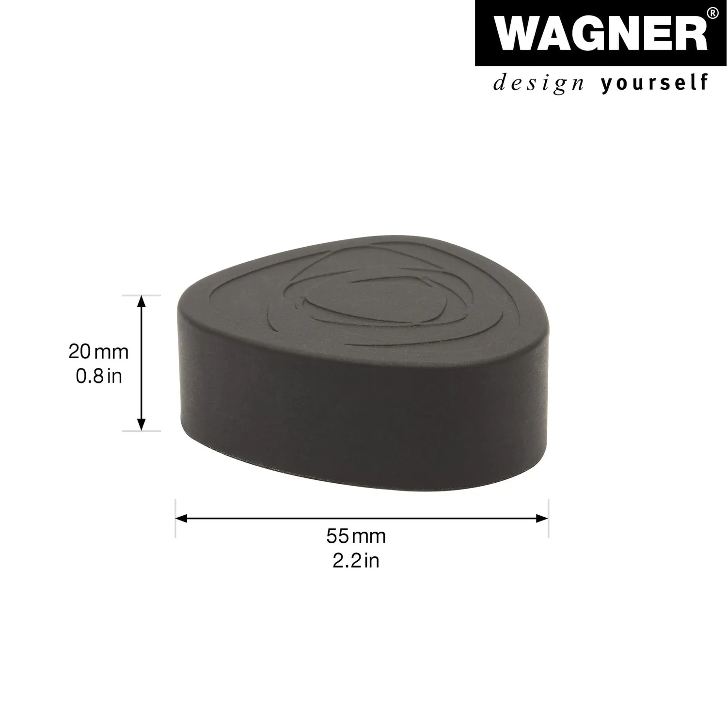 Wagner Space Design 15515211 fermaporta pavimento gomma Ø 54 mm