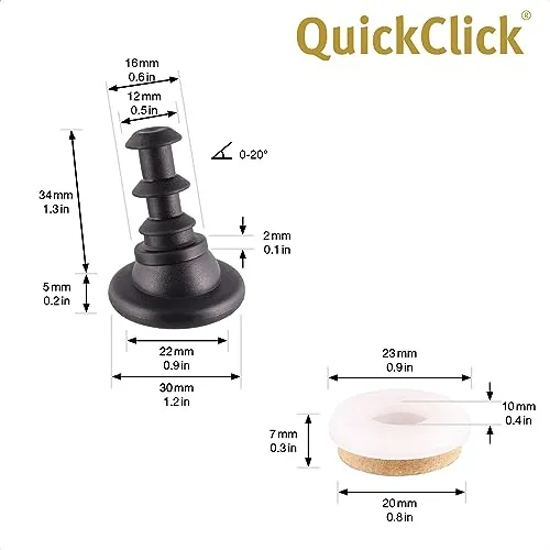 Wagner QuickClick 16781200 feltrini inserire 12/16 mm 4pz Vitra