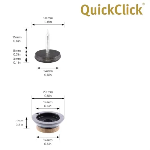 Wagner QuickClick 15419280 feltrini chiodo Ø20 mm 80 pezzi SYNO