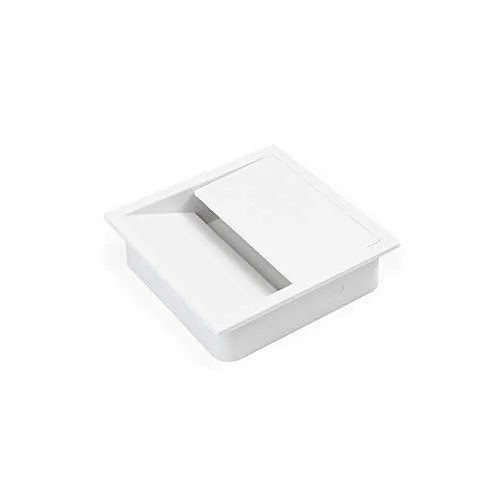Emuca passacavi quadrato 85x85 incasso bianco plastica