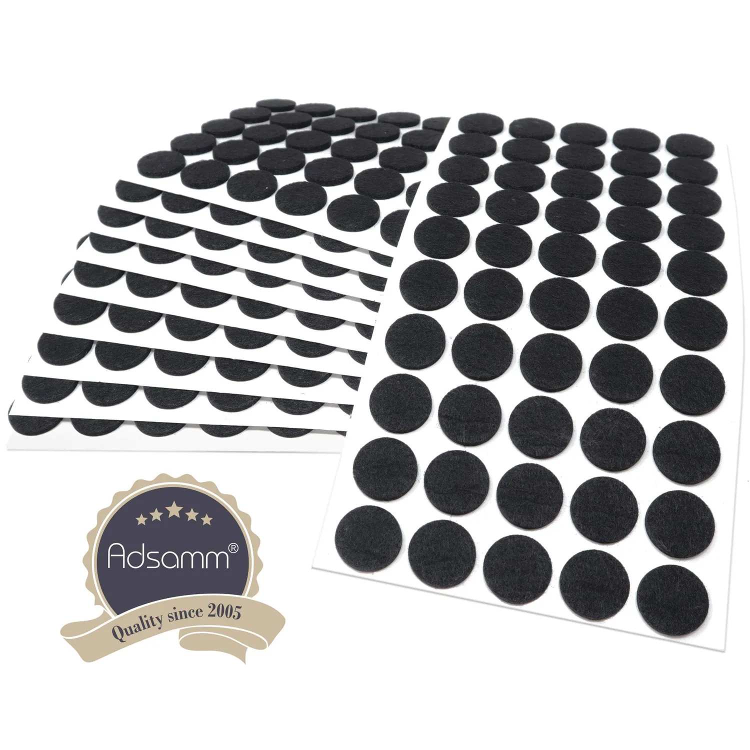 Adsamm Feltrini Adesivi Neri Ø 22 mm 500 pz