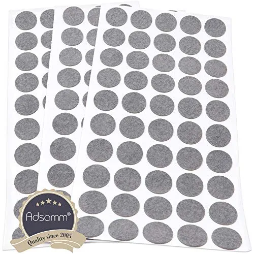 Adsamm feltrini ultrasottili Ø 20 mm grigi 150 pezzi da 1,5 mm