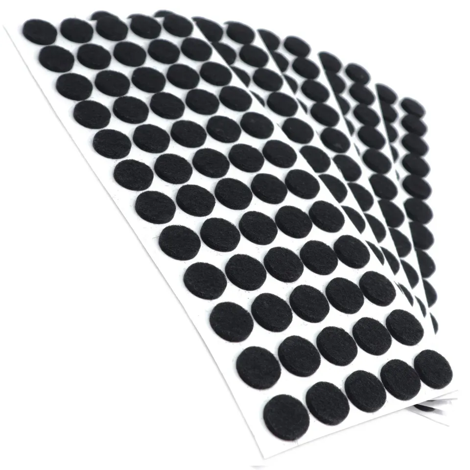 Adsamm Feltrini Autoadesivi 14 mm Neri 300 Pezzi 3,5 mm