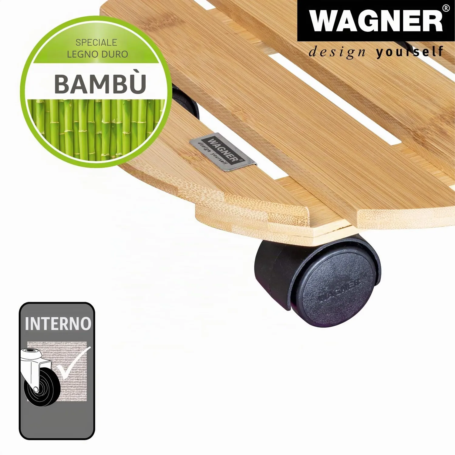 Wagner Design Yourself 20026701 carrello piante bamboo 29 cm