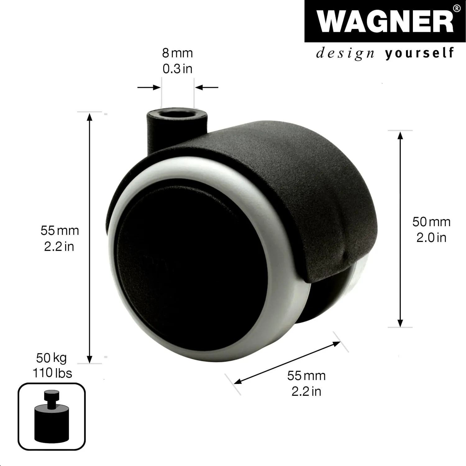 Wagner RO 0722 rotella doppia mobili uso misto
