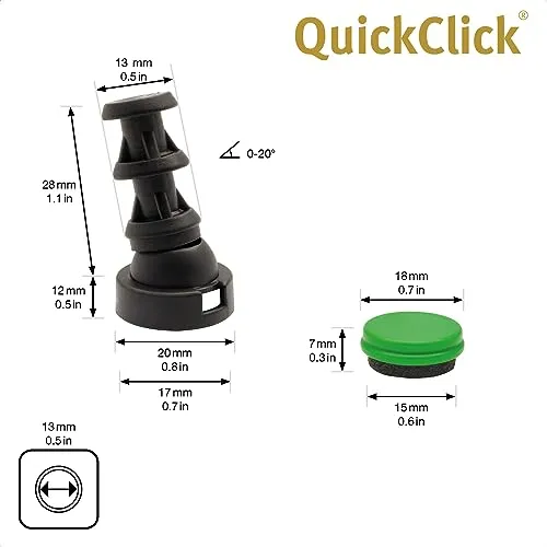 Wagner QuickClick 15788800 piedini tubi 20 mm 4 pz feltro