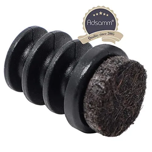 Adsamm Puntali Alettati con Feltro Ø 14-16 mm Neri 32 Pezzi