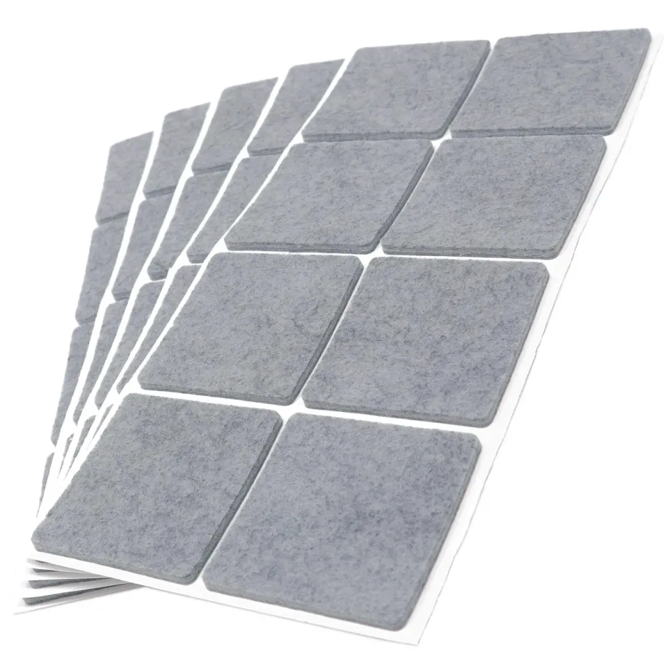 Adsamm Feltrini Autoadesivi Quadrati 50x50 mm Grigio 40 Pezzi 3,5 mm