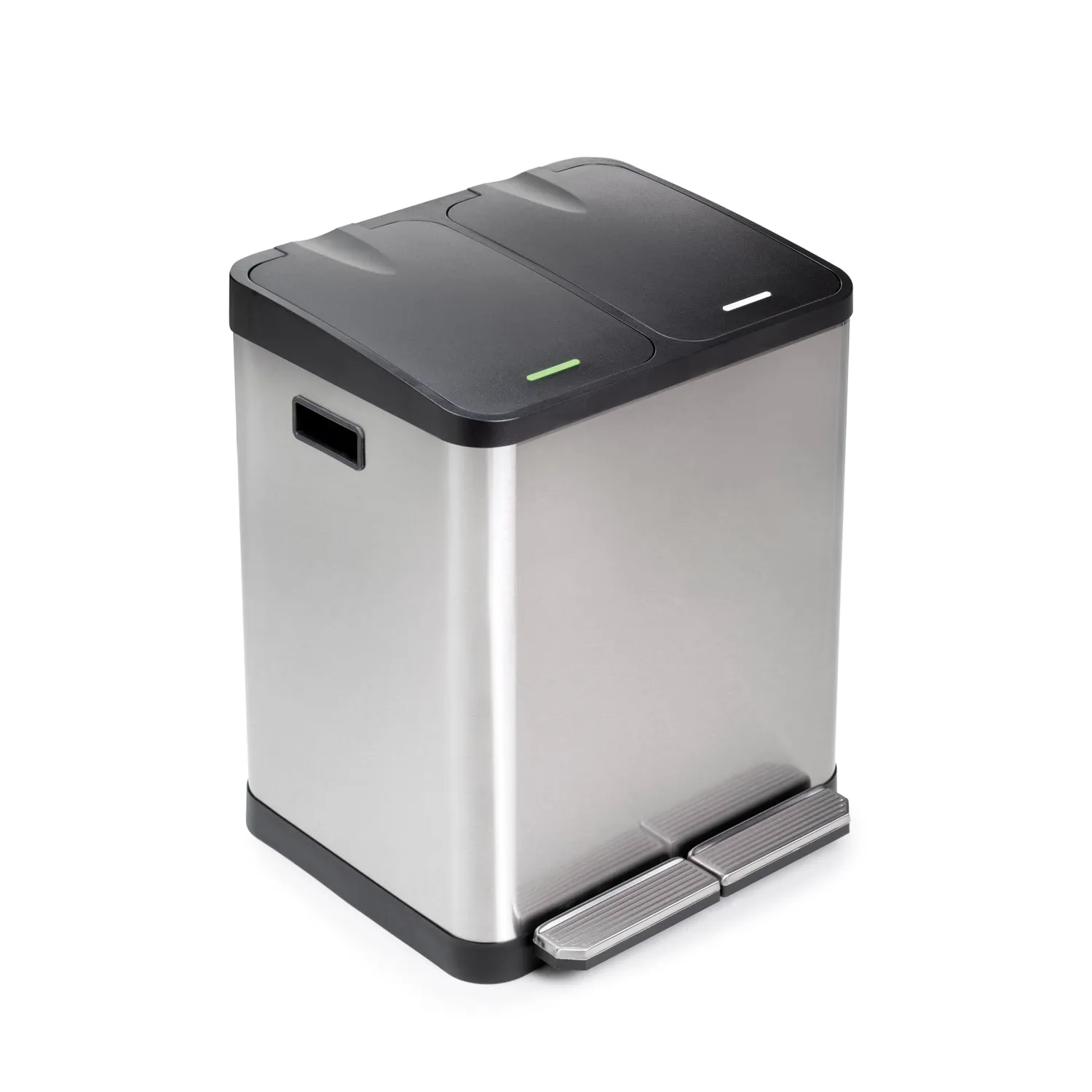 Emuca Harmony pattumiera 3 scomparti 45L acciaio soft