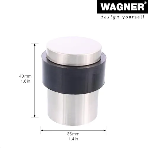 WAGNER Big Ben 15517511 fermaporta pavimento nero alluminio