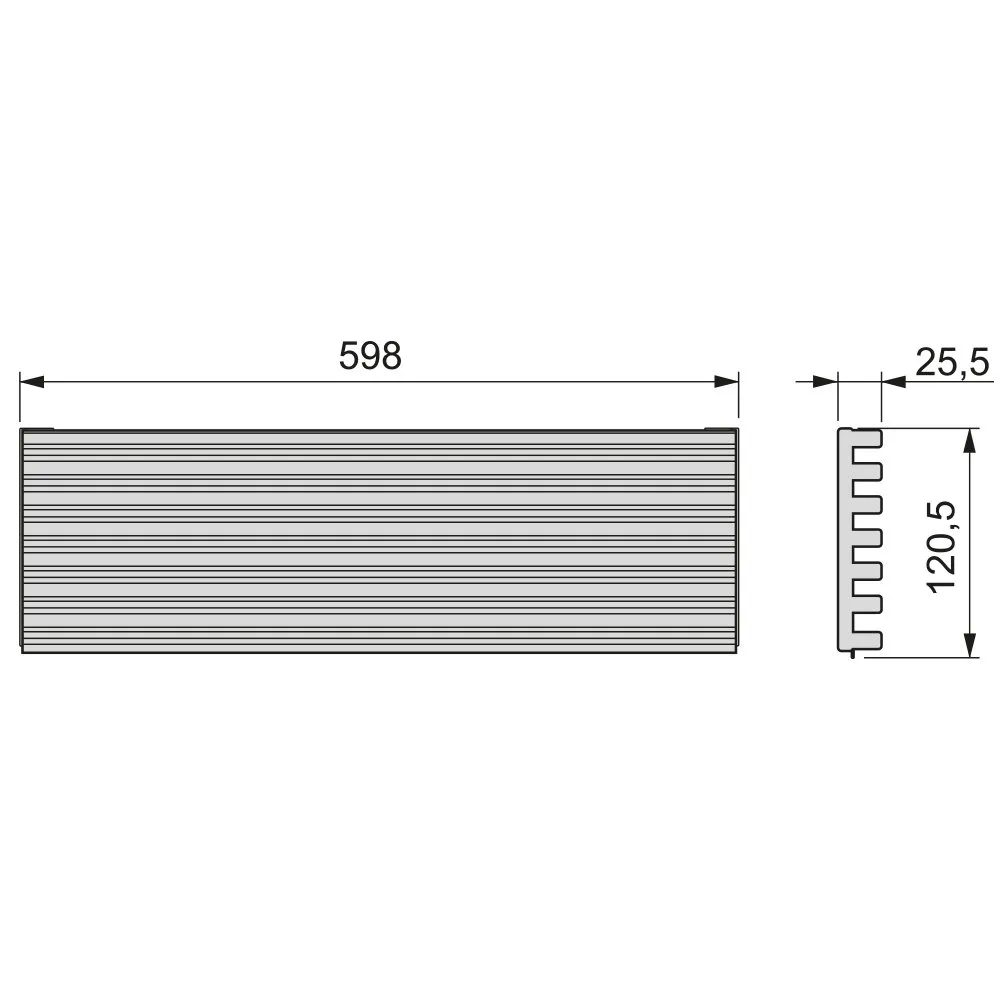 Emuca 8934862 Griglia Ventilazione Frigo Anodizzato Opaco
