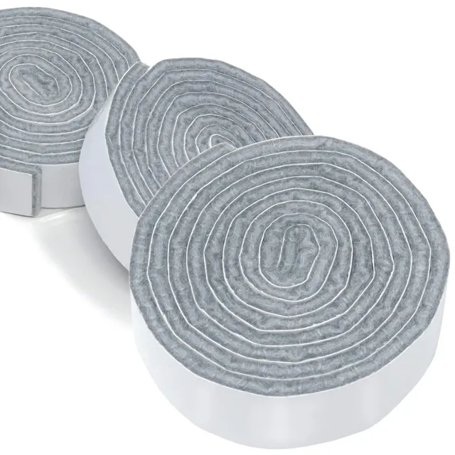 Adsamm feltro autoadesivo grigio nastro 19 mm 3 rotoli