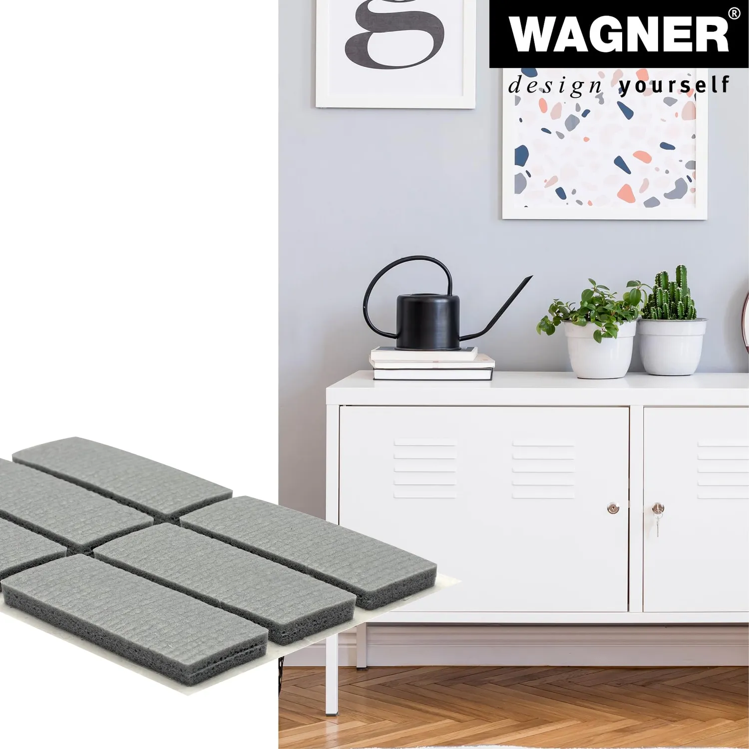 Wagner Soft Pads 16034499 paracolpi EVA grigi 16x44 mm 12 pezzi