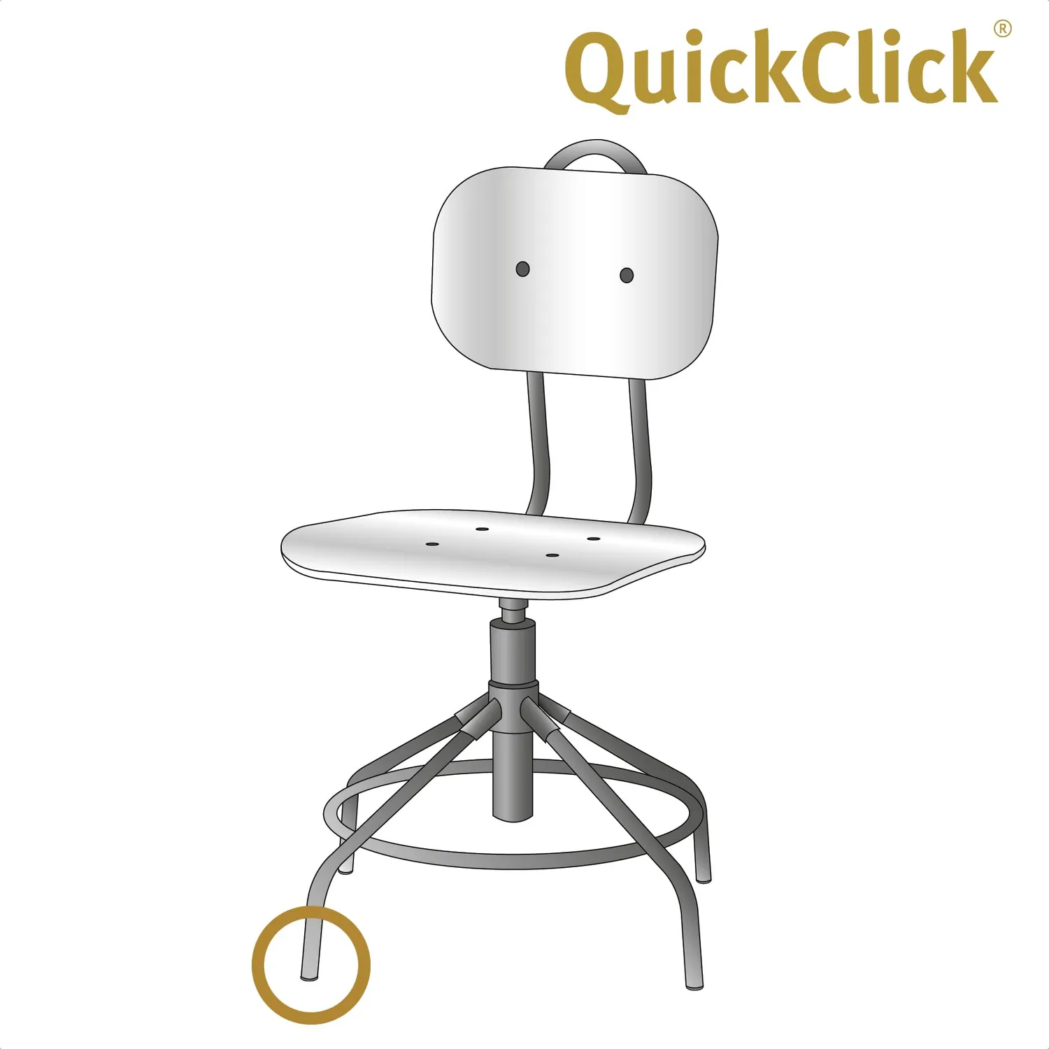 Wagner QuickClick 15788800 piedini tubi 20 mm 4 pz feltro