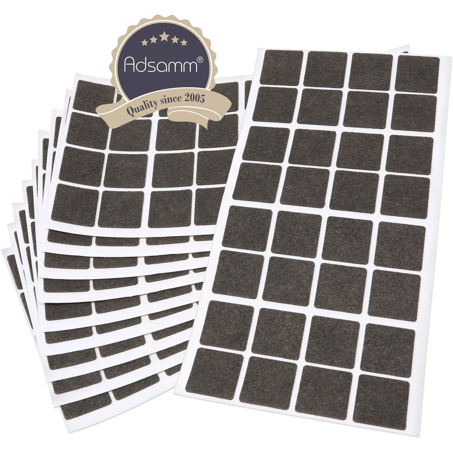 Adsamm Ultrasottili 25x25 mm Feltrini Marroni 320 pz 1,5mm