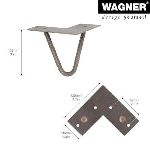 Wagner Hairpin ST 8218 gamba mobile ferro opaco 10 cm 1 pz