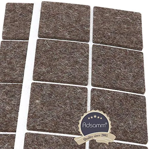 Adsamm Feltrini Quadrati 45x45 mm Marrone 30 Pezzi Lana
