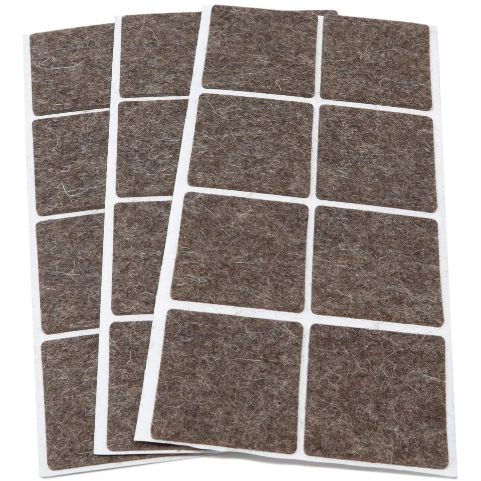 Adsamm Quality Feltrini Lana Quadrati 50x50 mm Marroni 24 pz 3 mm