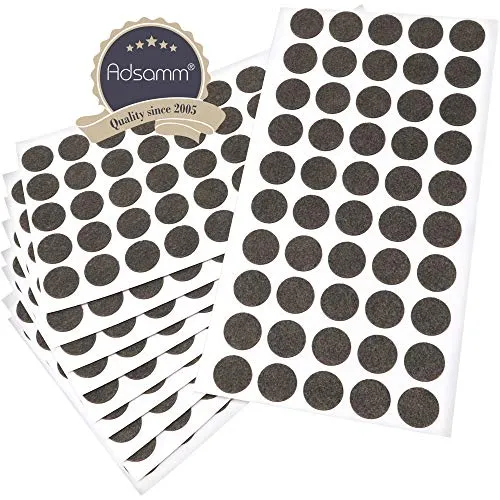 Adsamm Ultrasottili Ø 16 mm Feltrini Autoadesivi 500 pz Marroni 1,5 mm